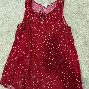 Red Star Patterned Tank Top